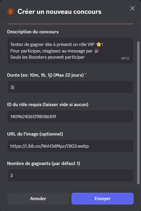 Exemple de concours AllBot