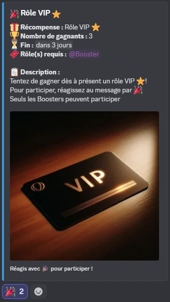 Exemple de configuration de concours