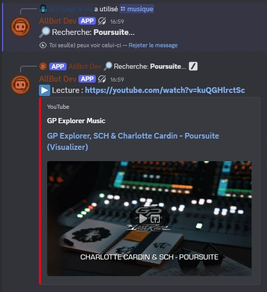 Exemple du module musique