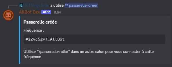 Exemple de passerelle créée