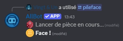 Exemple de pile ou face
