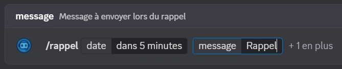 Exemple de rappel programmé