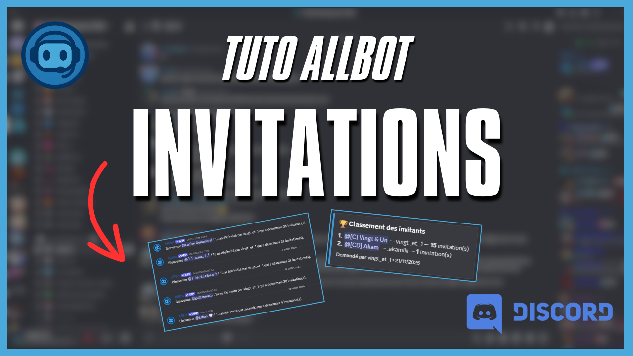 Miniature du tutoriel AllBot sur la configuration des messages d'invitation sur Discord